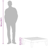 Garden Table 68.5x68.5x24 cm Solid Acacia Wood