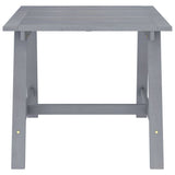 Garden Dining Table Grey 88x88x74 cm Solid Acacia Wood