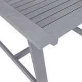 Garden Dining Table Grey 88x88x74 cm Solid Acacia Wood