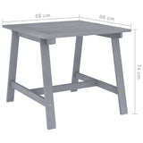 Garden Dining Table Grey 88x88x74 cm Solid Acacia Wood