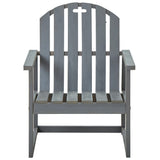 Garden Sofa Chairs 2 pcs Grey Solid Acacia Wood