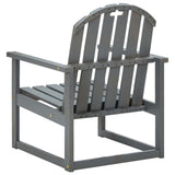 Garden Sofa Chairs 2 pcs Grey Solid Acacia Wood