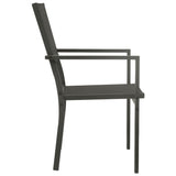 vidaXL Garden Chairs 4 pcs Textilene and Steel Black and Anthracite