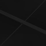 Garden Table 130x130x72 cm Black Steel and Glass