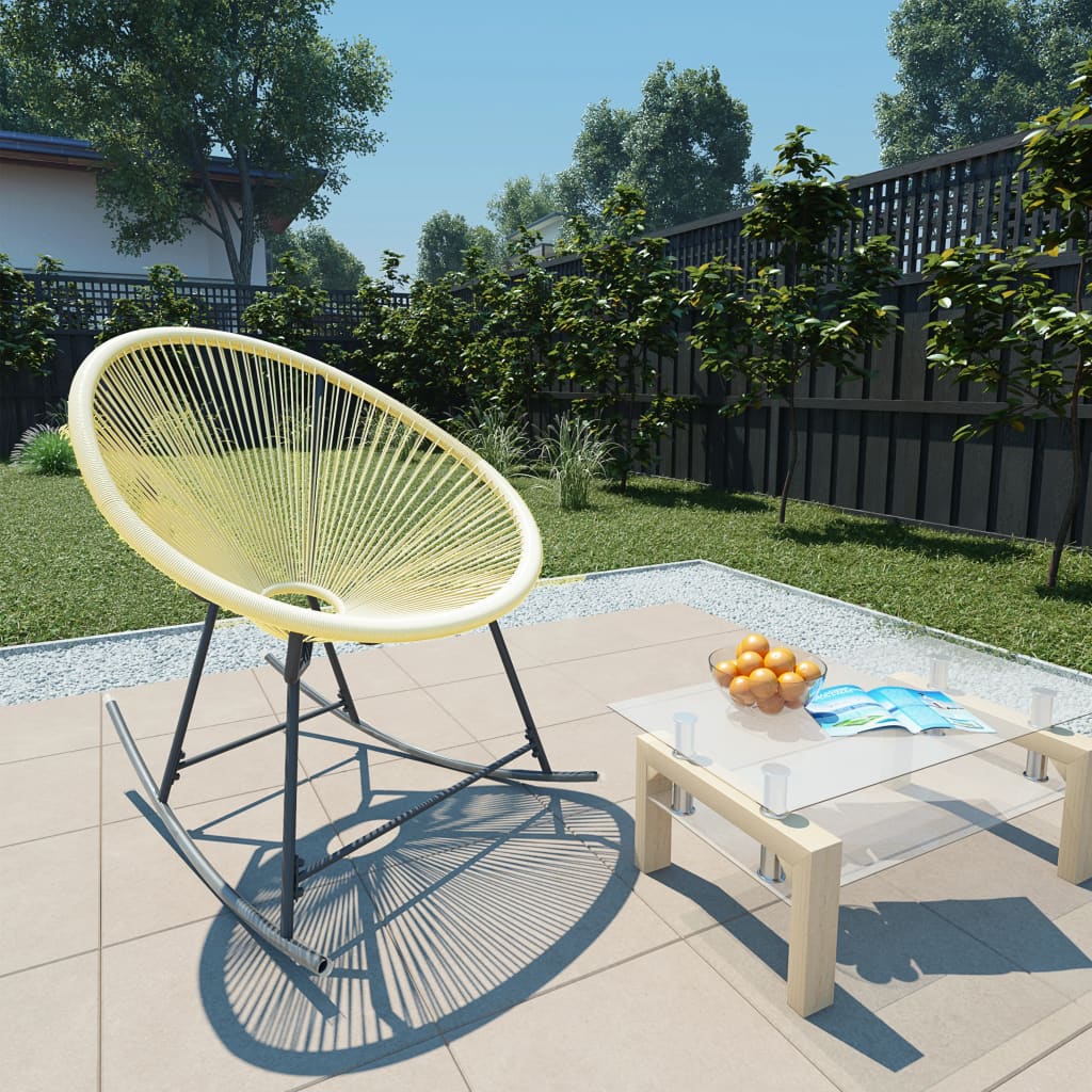 vidaXL Outdoor Acapulco Chair Poly Rattan Beige