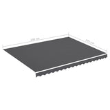 Replacement Fabric for Awning Anthracite 4.5x3.5 m