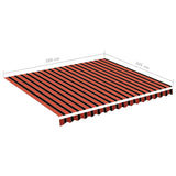 Replacement Fabric for Awning Orange and Brown 4x3.5 m