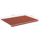 Replacement Fabric for Awning Orange and Brown 5x3.5 m