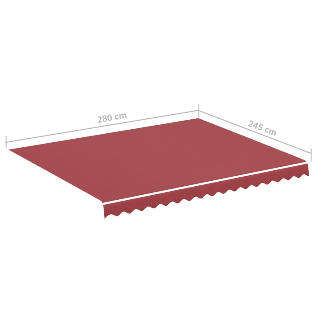 Replacement Fabric for Awning Burgundy Red 3x2.5 m