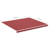 Replacement Fabric for Awning Burgundy Red 4x3.5 m