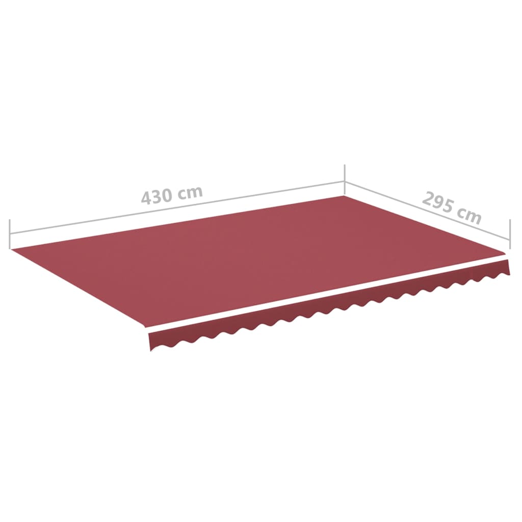 Replacement Fabric for Awning Burgundy Red 4.5x3 m