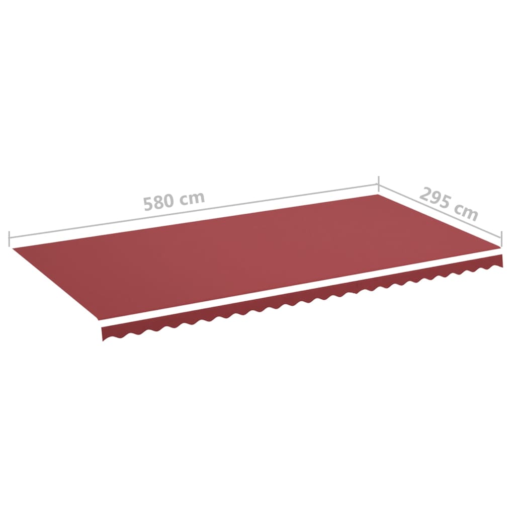 Replacement Fabric for Awning Burgundy Red 6x3 m