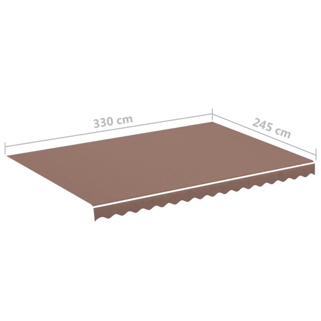 Replacement Fabric for Awning Brown 3.5x2.5 m