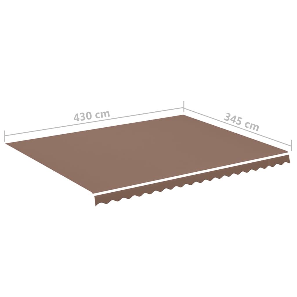 Replacement Fabric for Awning Brown 4.5x3.5 m