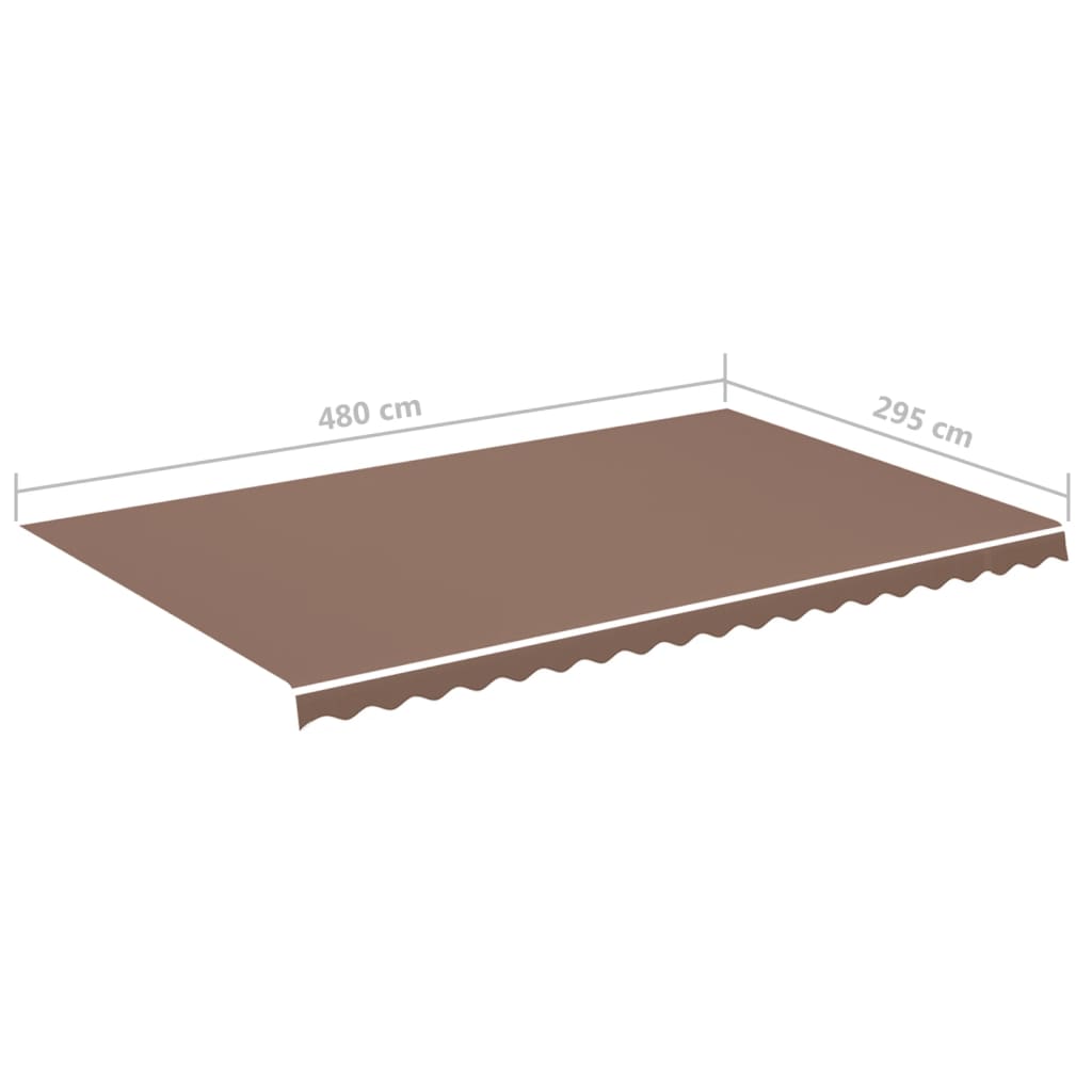 Replacement Fabric for Awning Brown 5x3 m