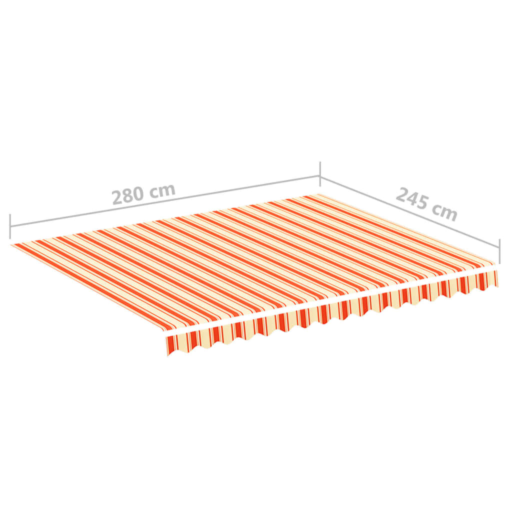 Replacement Fabric for Awning Yellow and Orange 3x2.5 m