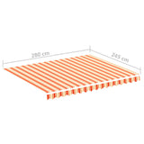 Replacement Fabric for Awning Yellow and Orange 3x2.5 m