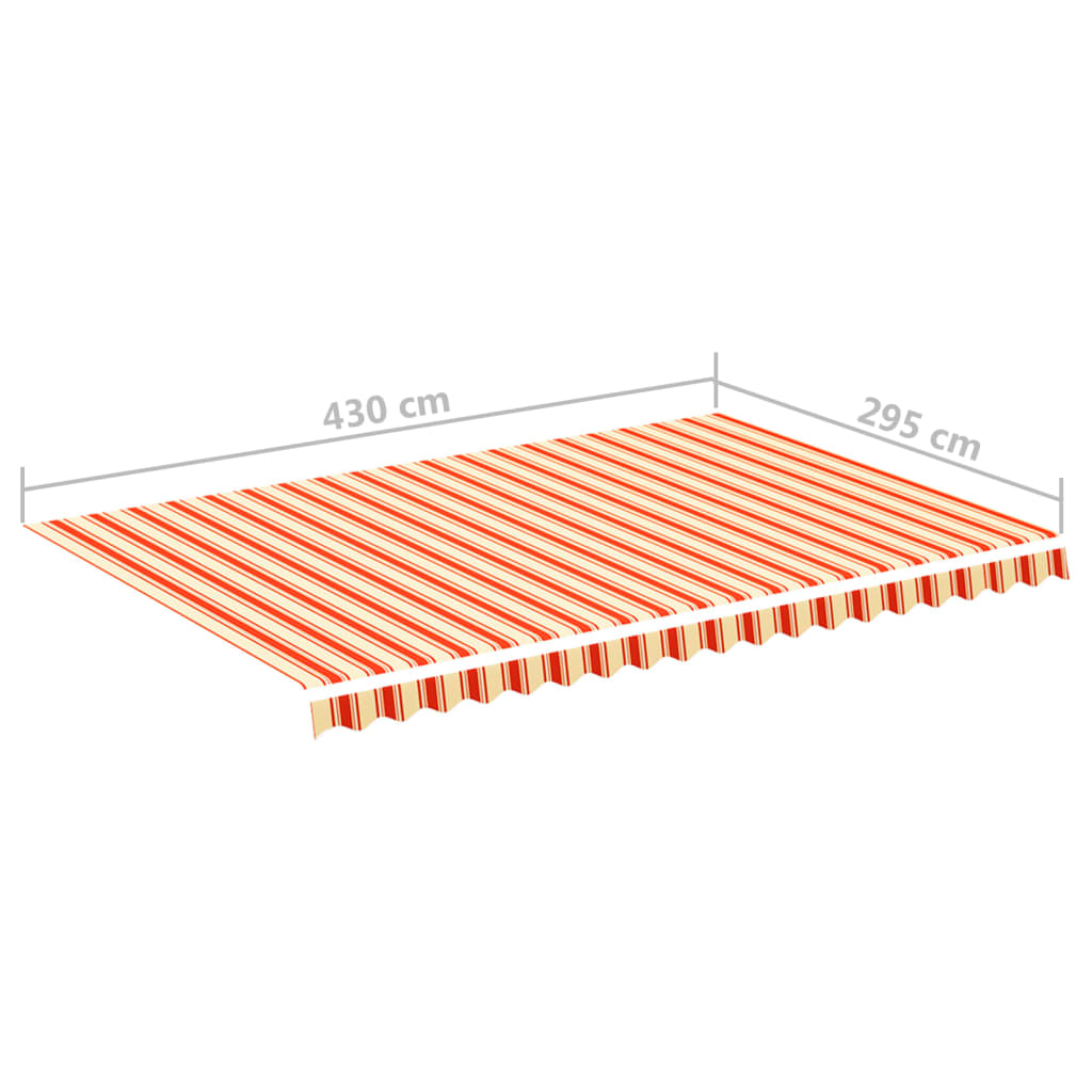 Replacement Fabric for Awning Yellow and Orange 4.5x3 m