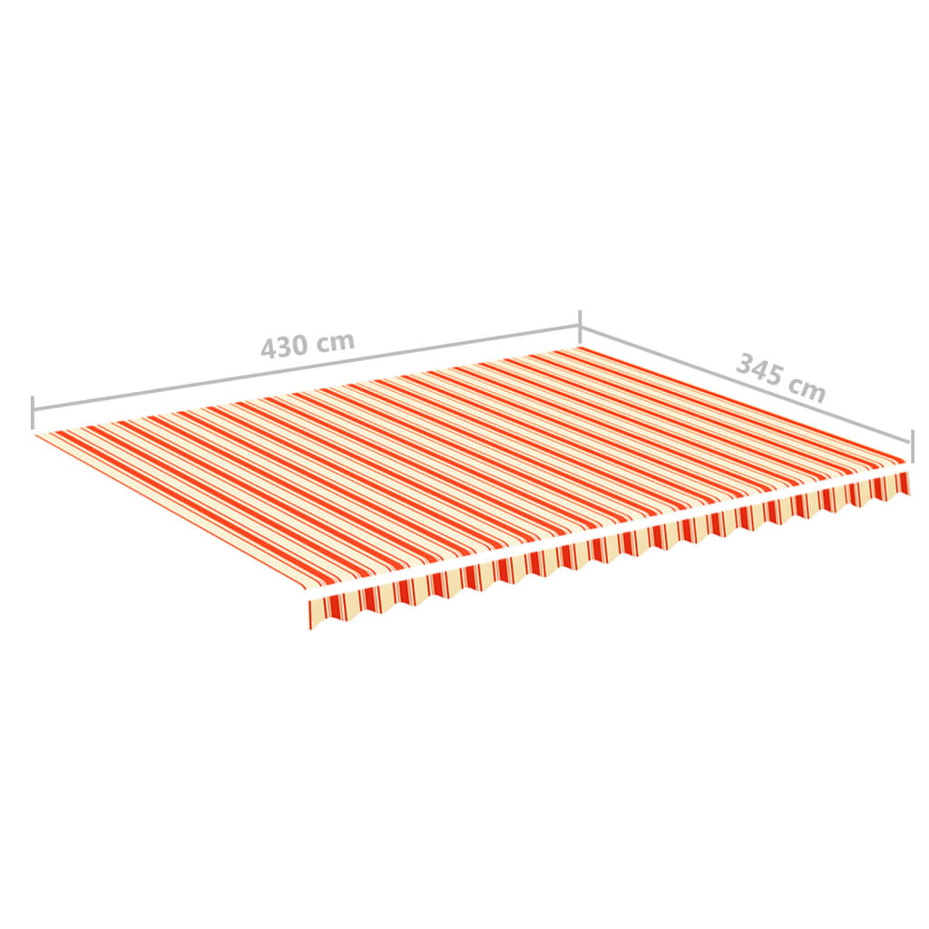 Replacement Fabric for Awning Yellow and Orange 4.5x3.5 m