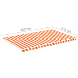 Replacement Fabric for Awning Yellow and Orange 5x3 m