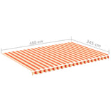 Replacement Fabric for Awning Yellow and Orange 5x3.5 m