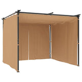 Gazebo with Curtains 3x3 m Taupe Steel