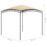 Gazebo 3x3x2.65 m Cream 180 g/m²