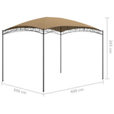 Gazebo 3x4x2.65 m Taupe 180 g/m²