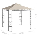 Gazebo 3x3x2.7 m Cream 160 g/m²