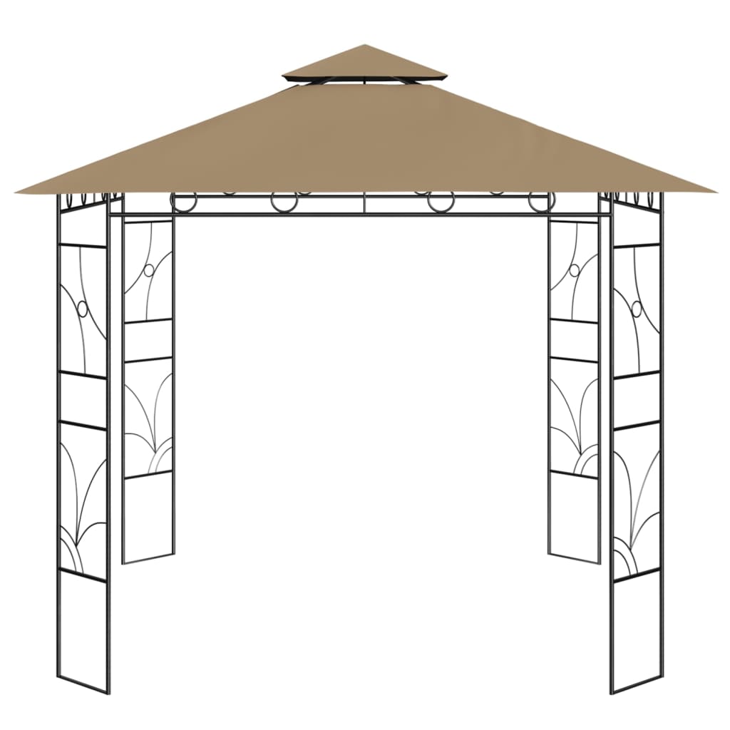 Gazebo 3x3x2.7 m Taupe 160 g/m²