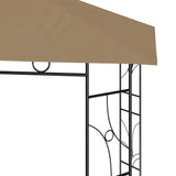 Gazebo 3x3x2.7 m Taupe 160 g/m²