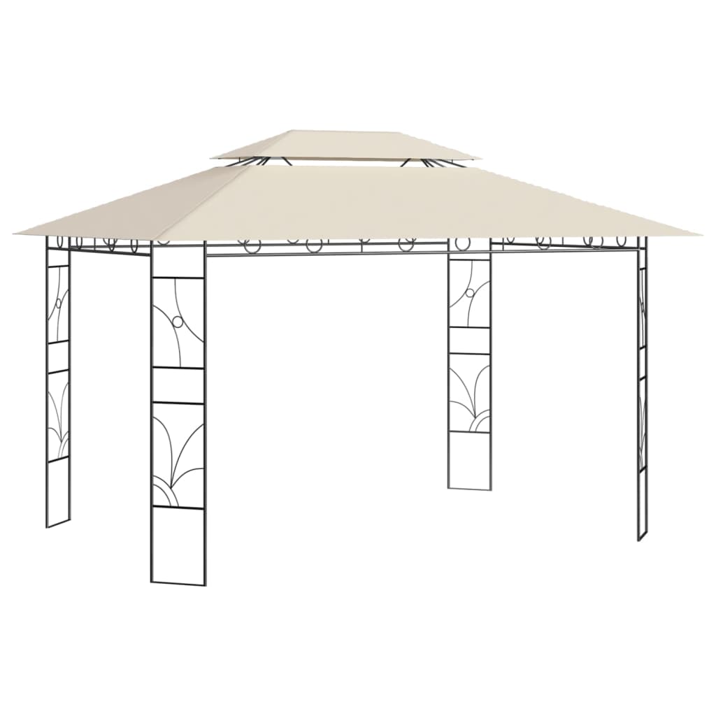 Gazebo 4x3x2.7 m Cream 160 g/m²