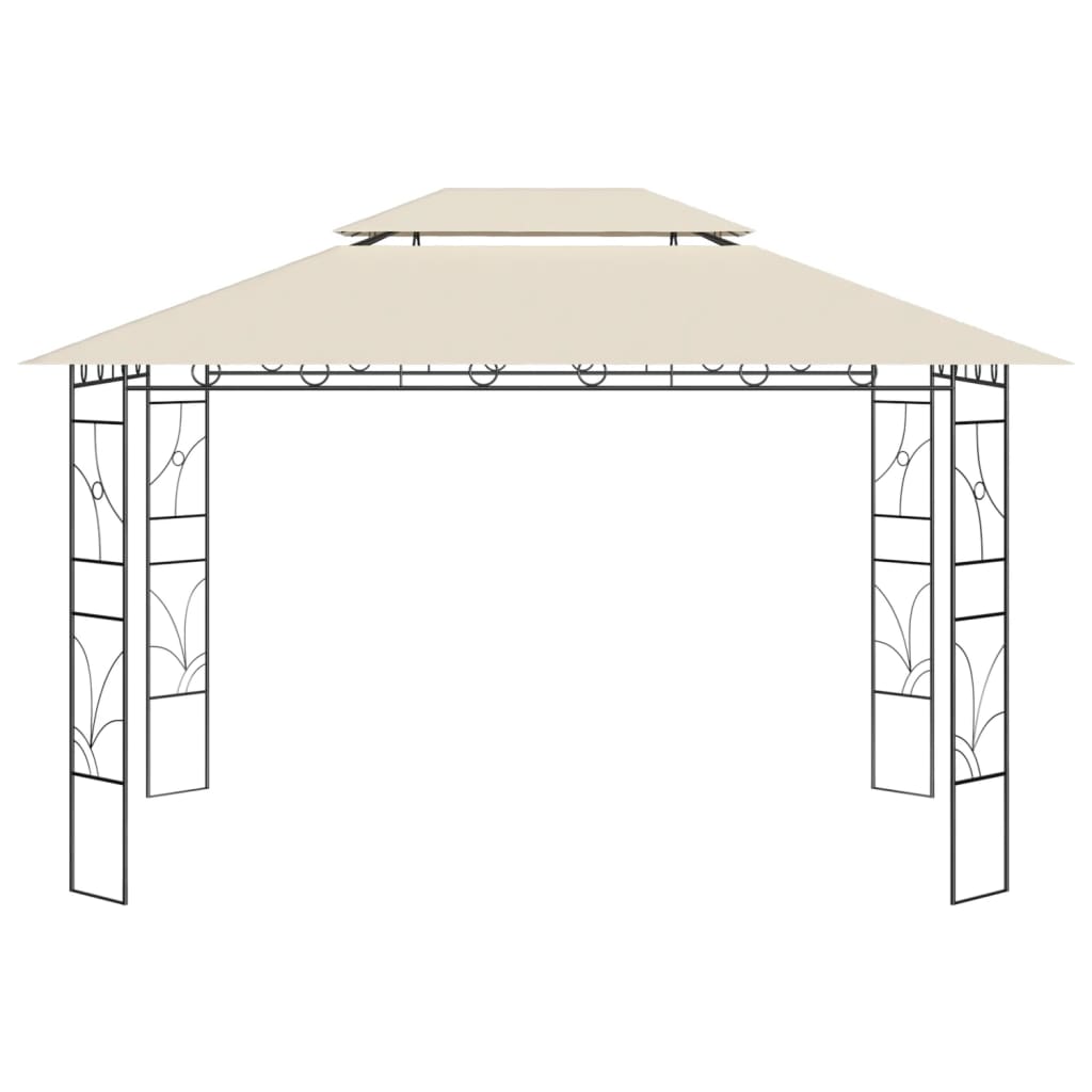 Gazebo 4x3x2.7 m Cream 160 g/m²