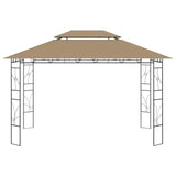 Gazebo 4x3x2.7 m Taupe 160 g/m²