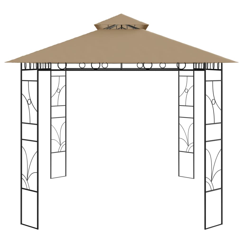 Gazebo 4x3x2.7 m Taupe 160 g/m²