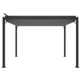 Gazebo with Louvered Roof 3x3 m Anthracite Fabric and Aluminium