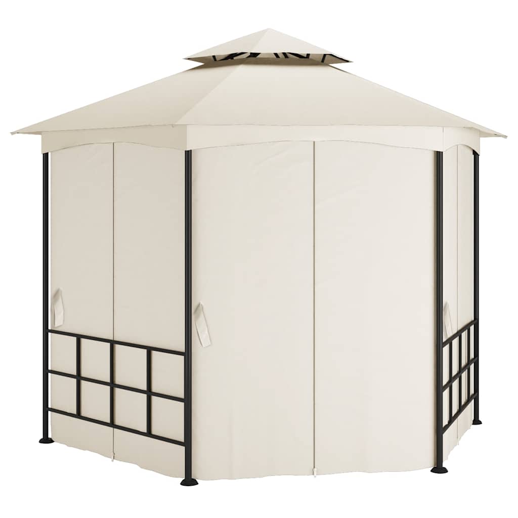 Gazebo with Sidewalls 3.1x2.7 m Cream