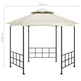 Gazebo with Sidewalls 3.1x2.7 m Cream