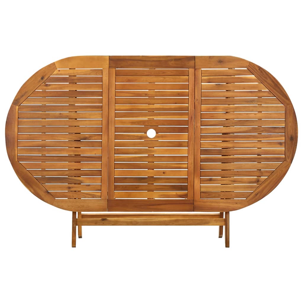 Folding Garden Table 160x85x75 cm Solid Acacia Wood