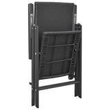 vidaXL Garden Chairs 4 pcs Poly Rattan Black