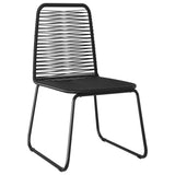 vidaXL Outdoor Chairs 4 pcs Poly Rattan Black