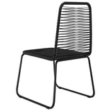 vidaXL Outdoor Chairs 4 pcs Poly Rattan Black