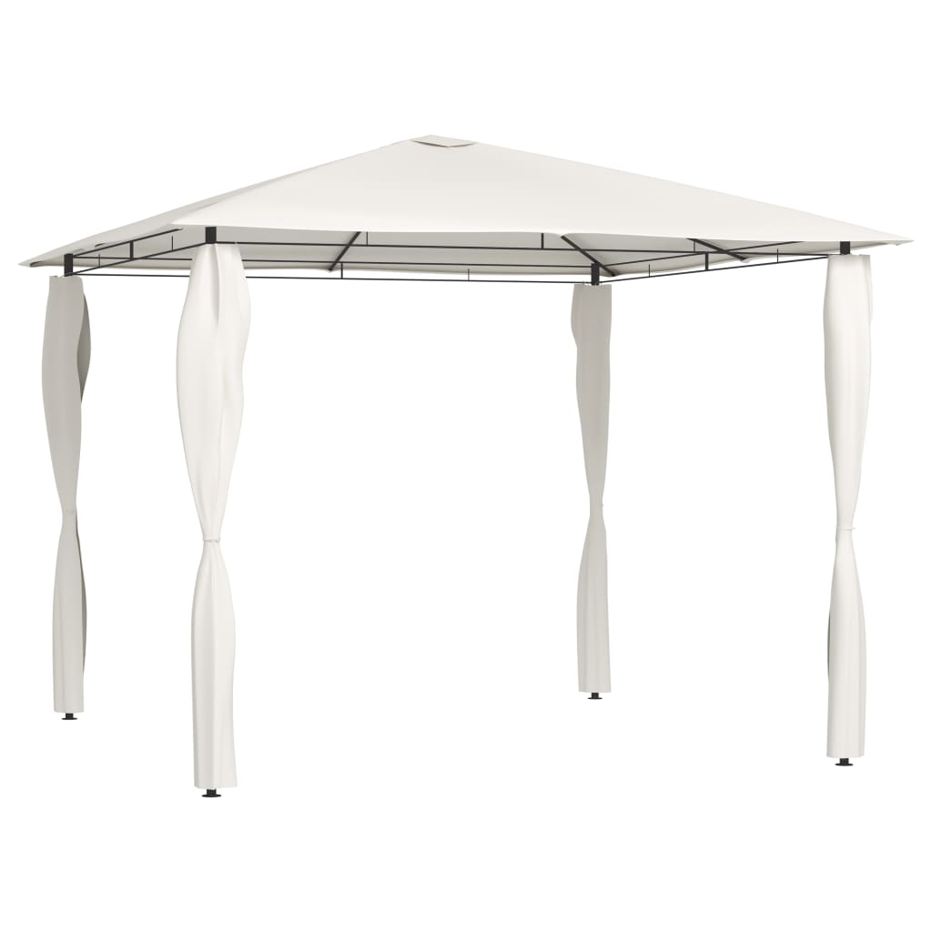 Gazebo with Post Covers 3x3x2.6 m Cream 160 g/m²