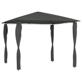 Gazebo with Post Covers 3x3x2.6 m Anthracite 160 g/m²