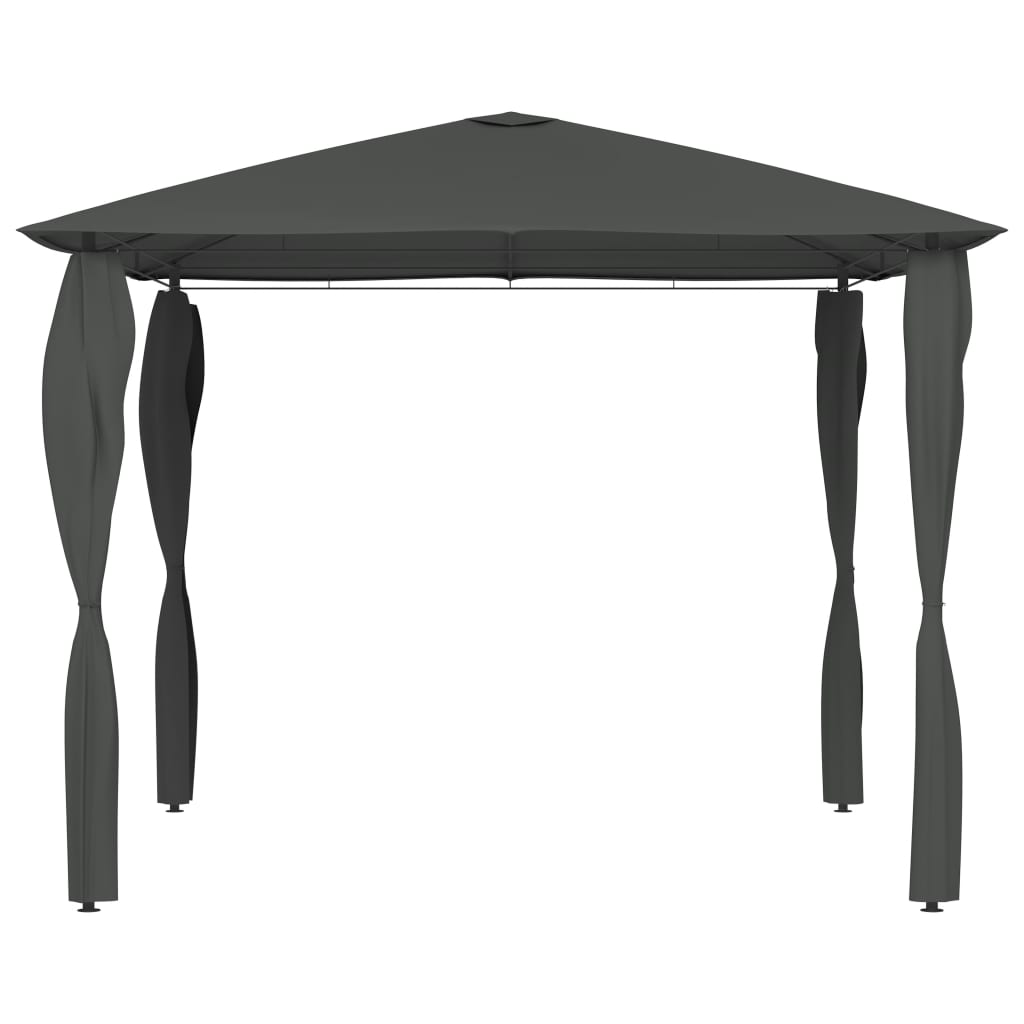 Gazebo with Post Covers 3x3x2.6 m Anthracite 160 g/m²