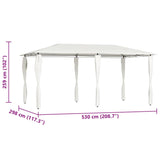 Gazebo with Post Covers 2.98x5.3x2.59 m Cream 160 g/m²