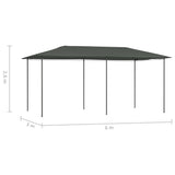 Gazebo 2.98x5.3x2.59 m Anthracite 160 g/m²