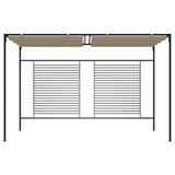 Gazebo with Retractable Roof 3x4x2.3 m Taupe 180 g/m²