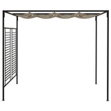 Gazebo with Retractable Roof 3x4x2.3 m Taupe 180 g/m²