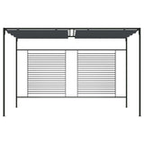 Gazebo with Retractable Roof 4x3x2.3 m Anthracite 180 g/m²